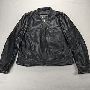 Mens RIver Road leather motorcycle jacket